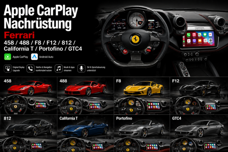 Apple CarPlay Nachrüstung Ferrari 458  488  F8  F12  812  California T  Portofino  GTC4.png