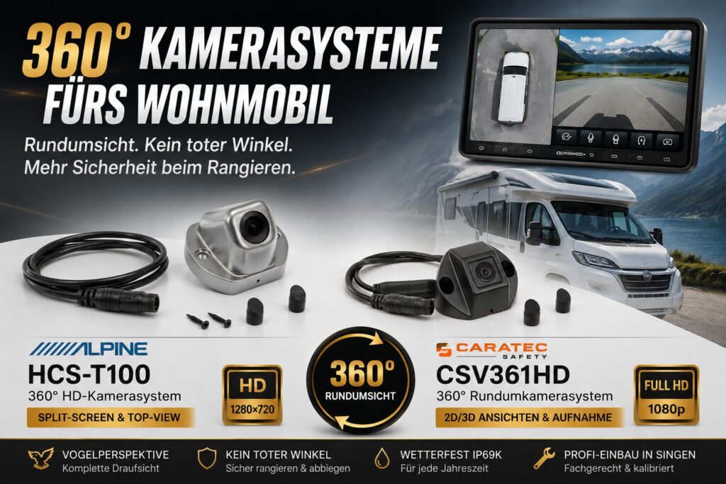 360° Kamerasystem Wohnmobil | Alpine & Caratec nachrüsten