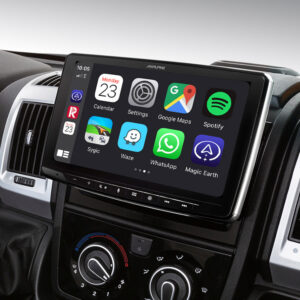 Alpine INE-F904DU – 9-Zoll-Wohnmobil-Navigation Halo9 für Fiat Ducato, Jumper, Boxer, Komplettset