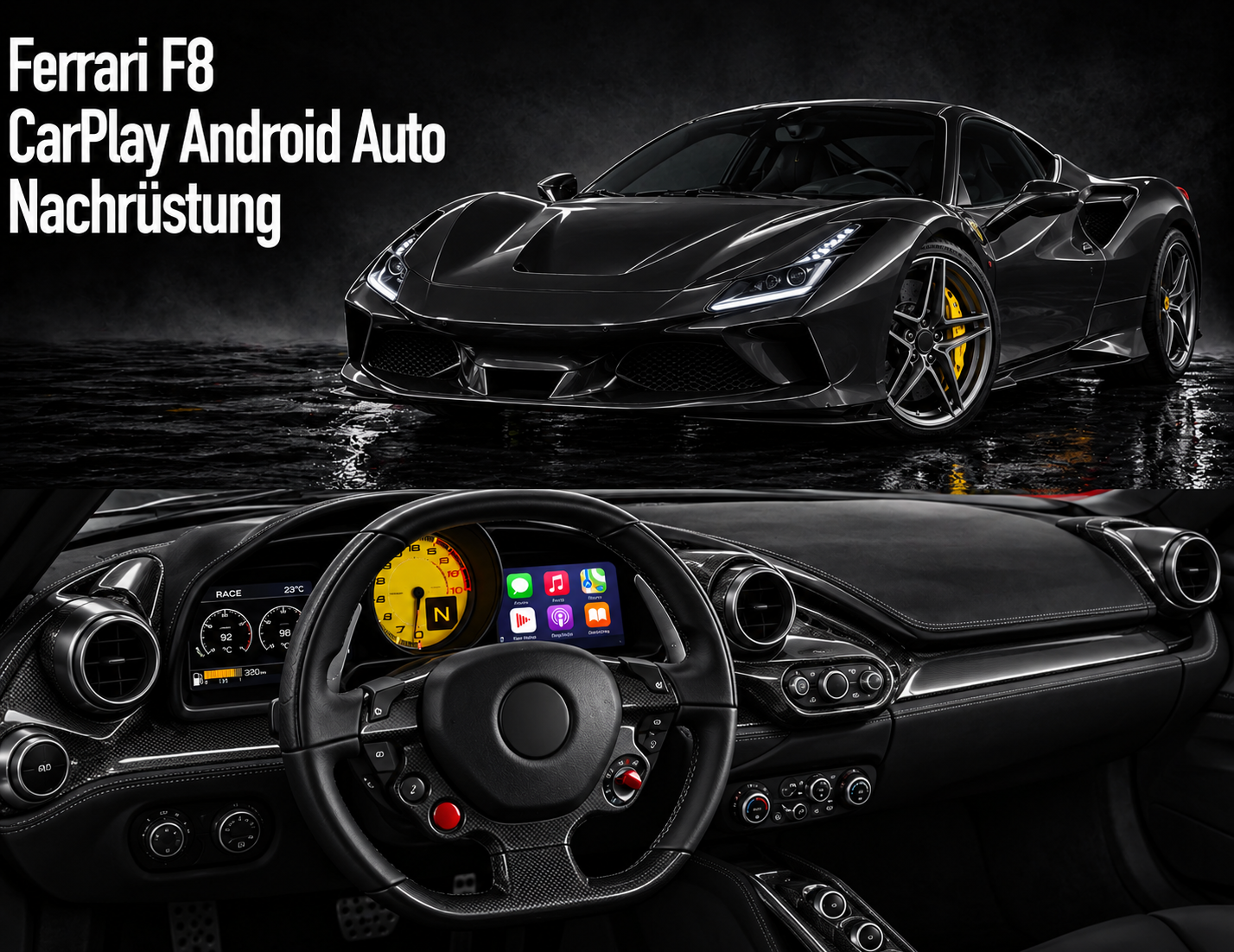 Ferrari F8 mit CarPlay-Nachrüstung-2.png