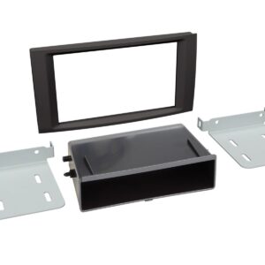 2-DIN Radioblende mit Ablagefach VW T5, Multivan, Caravelle, Touareg I schwarz – ACV 281320-27-2